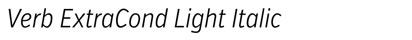 Verb ExtraCond Light Italic
